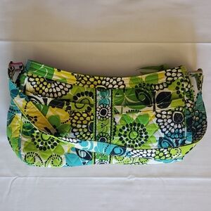 Vera Bradley Green and Blue Floral Shoulder Bag